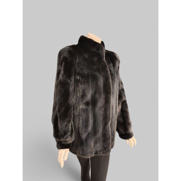 Vintage Dark Brown Mink Jacket -Medium/Large - Picture 4 of 8